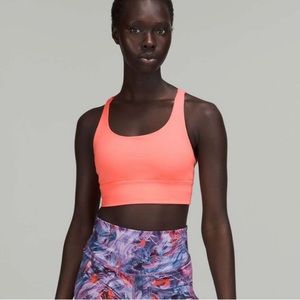 Lululemon Raspberry Crème Energy Bra Longline SIZE 10
